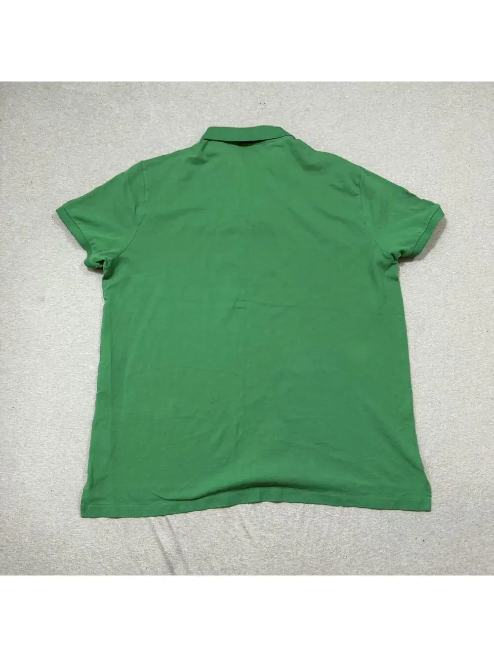 Polo Ralph Lauren Shirt Mens XXL Green Slim Fit Triple Pony Embroidered Pique